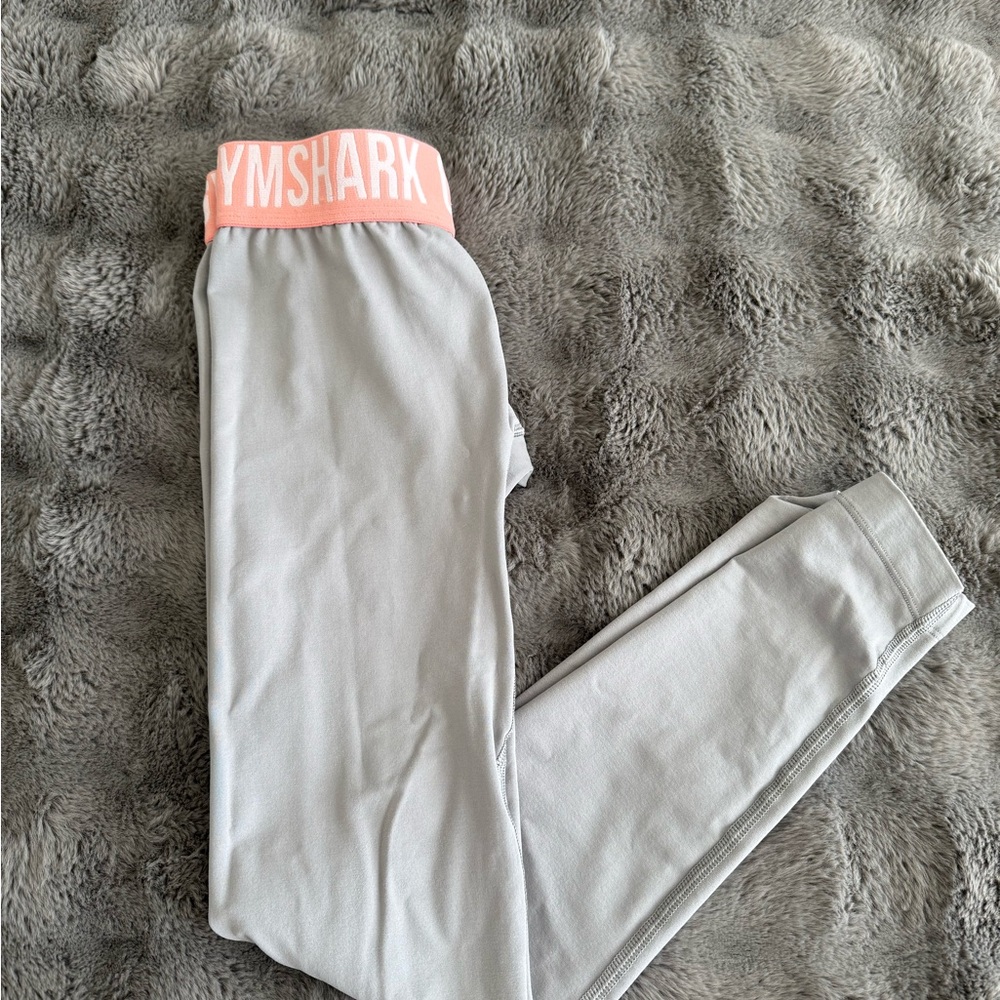 Gymshark Light Gray and Pink Leggings